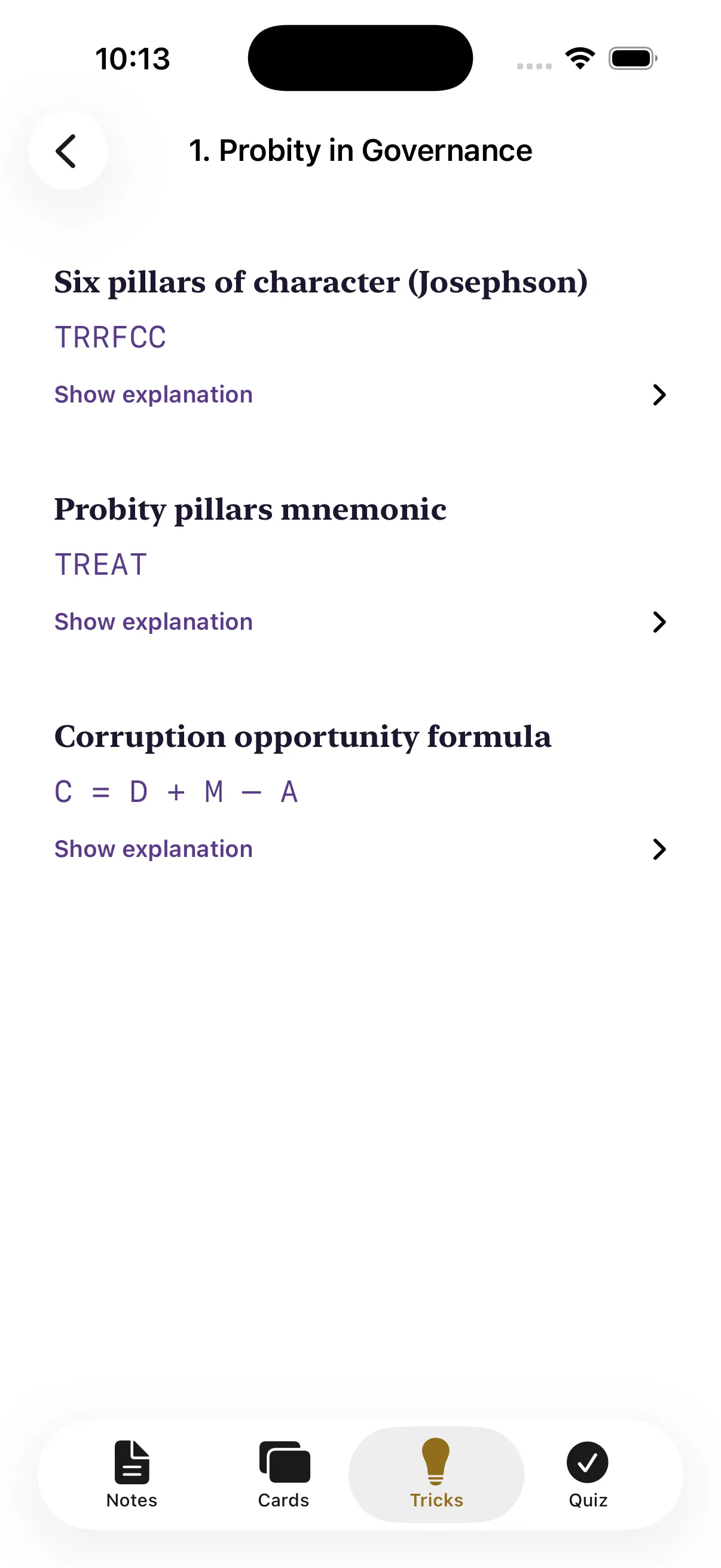 Memory tricks for ethics frameworks